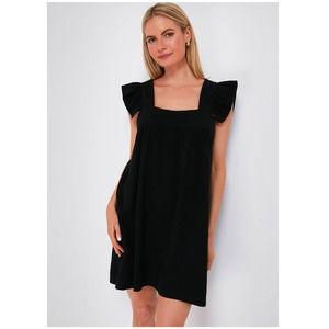 Pomander Place Black Hazel Flutter Sleeve Dress Size XL NEW
